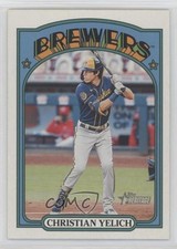 2021 Topps Heritage SP Action Image Variation Christian Yelich #251 o4r