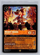 Mickey Mouse - Musketeer Captain 16/204 Legendary Ursula's Return Lorcana NM