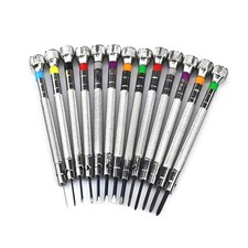 13Pack Metal 0.6-2.0mm Slotted Cross Screwdriver Set Watchmaker Repair Tool