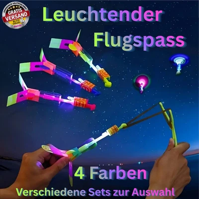 LED Katapult Flieger ✨ Flugpropeller Schleuder fliegender Propeller Hubschrauber - Bild 1 von 4