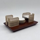 Dollhouse Miniature Table & Chairs Set Dollhosue Furniture for Doll House