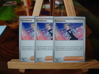 Pokémon TCG 3x Serviererin 215/217 ASC DE Nm Erhabene Helden