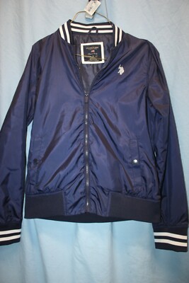 US Polo ASSN. Jacket SIZE SMALL Pony Logo Full Zip Sport LIGHT WEIGHT rare