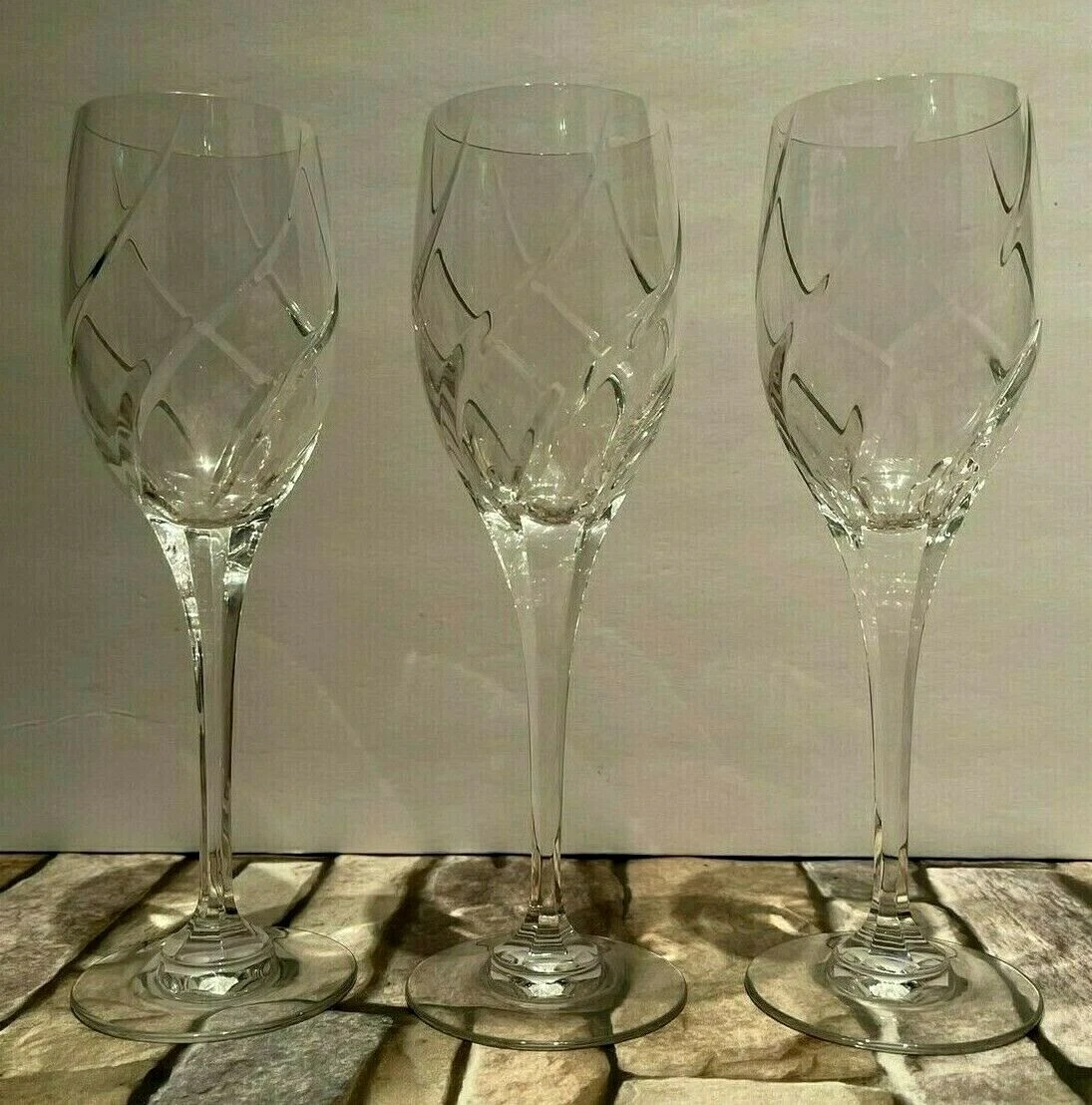 Vintage Mikasa Cut Crystal Olympus Champagne Flutes-Set of 6