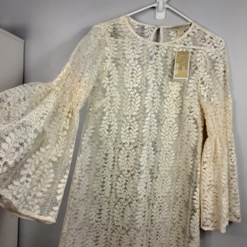 MICHAEL MICHAEL KORS Lace Dress Sz S Babydoll Boho Crochet - Picture 2 of 23