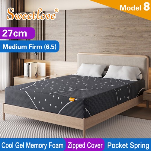 QUEEN DOUBLE KING SINGLE Mattress Bed Euro Top Pocket Spring Medium Firm Foam - Picture 50 of 53