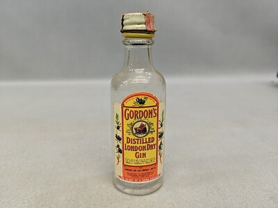 無*題様 Gordon's Dry Gin ヴィンテージ Vintage Gordon's Dry Gin Empty Glass Airplane Bottle | eBay