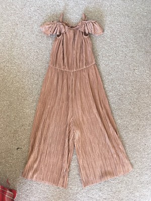gold plisse jumpsuit