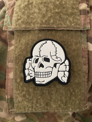 PVC tactical military morale patch "Skull head" old school - Picture 6 of 8