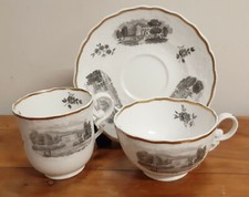 c1827 Spode Pembroke forma vero trio pipistrello in rilievo scene stampate modello 4406 2