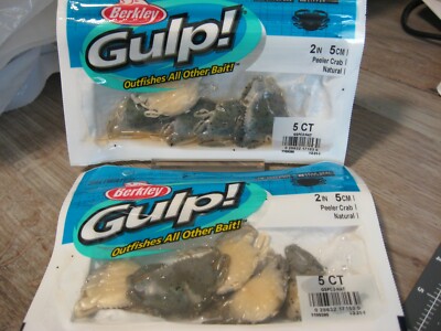2 Packs Berkley Gulp 2'' Peeler Crab Saltwater Fishing Baits Natural Color