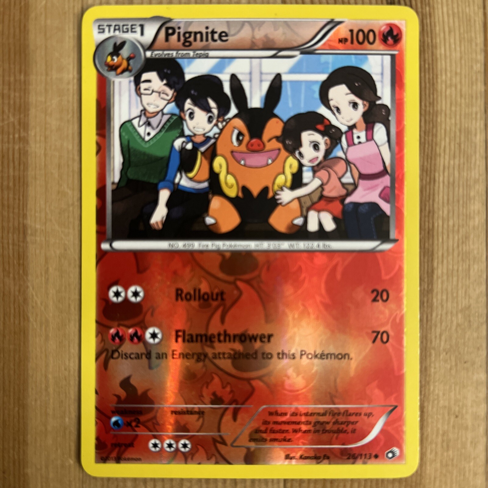 Pignite - 26/113 - Legendary Treasures - Uncommon - LP Reverse Holo