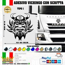 ADESIVO VICHINGO CON SCRITTA PERSONALIZZATA WRAPPING AUTO CAMION MOTO VARI COLOR