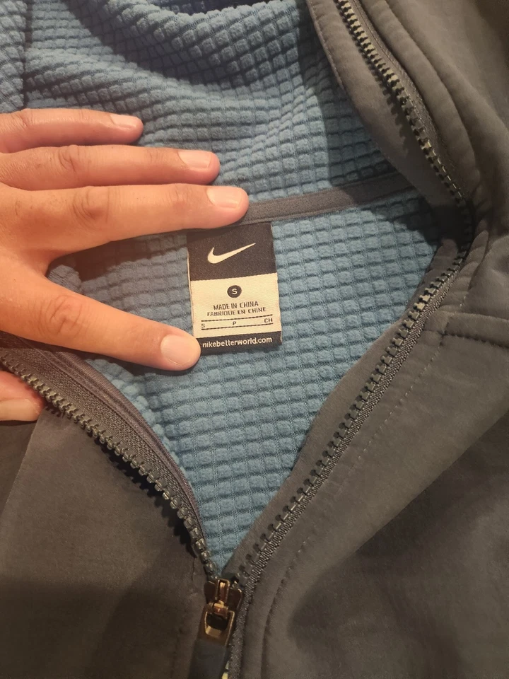 Nike серый жилет легкий ходьбы молнии женщин маленький * больше в магазине * #s100 - Изображение 2 из 4