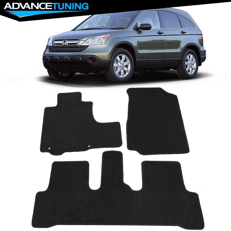 Fits 07 11 Honda CR V 4Door Car Floor Mats Front Rear Black