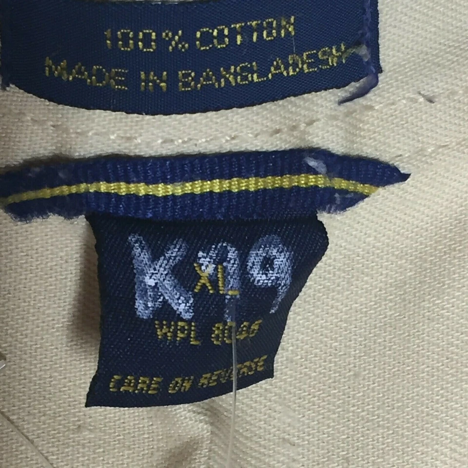 Charter Club Room Mens Button Up Long Sleeved Collared Shirt Yellow Size XL - Image 4 of 4