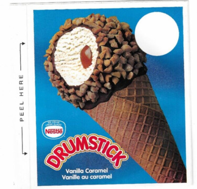Nestlé/Nestle Drumstick, Vanilla Caramel Cone, Ice Cream Truck Decal/Sticker