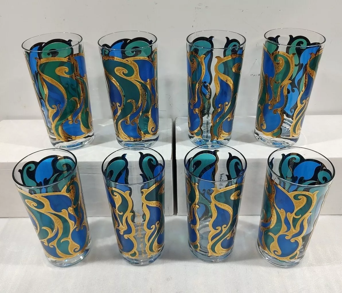 Set of 8 Mid Century Drinking Glasses by Georges Briard