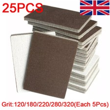 25X Wet Dry Sanding Sponge Block Foam Sandpaper Pads Double Side Fine to Coarse