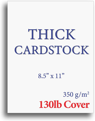 Extra Heavy Duty 130lb Cover Cardstock - Bright White - 350gsm 17pt Thick