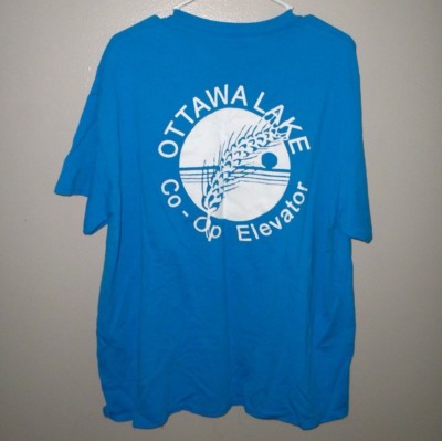 OTTAWA LAKE CO-OP ELEVATOR tee XL farming Michigan T shirt Crop Production