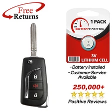 Remote Keyless Entry Fob Replacement Flip Key For Toyota 3b (MOZB41TG, G)