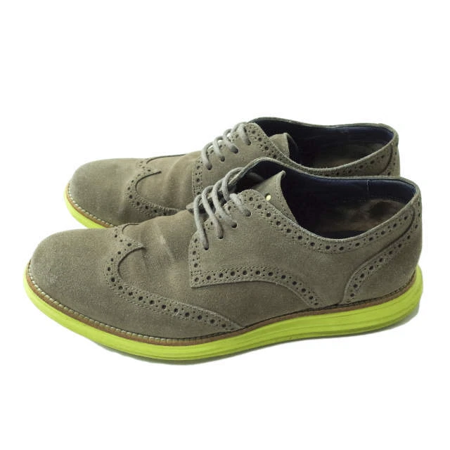 COLE HAAN LUNARGRAND WING TIP C11095 US10(28cm) GULL GREY/VOLT