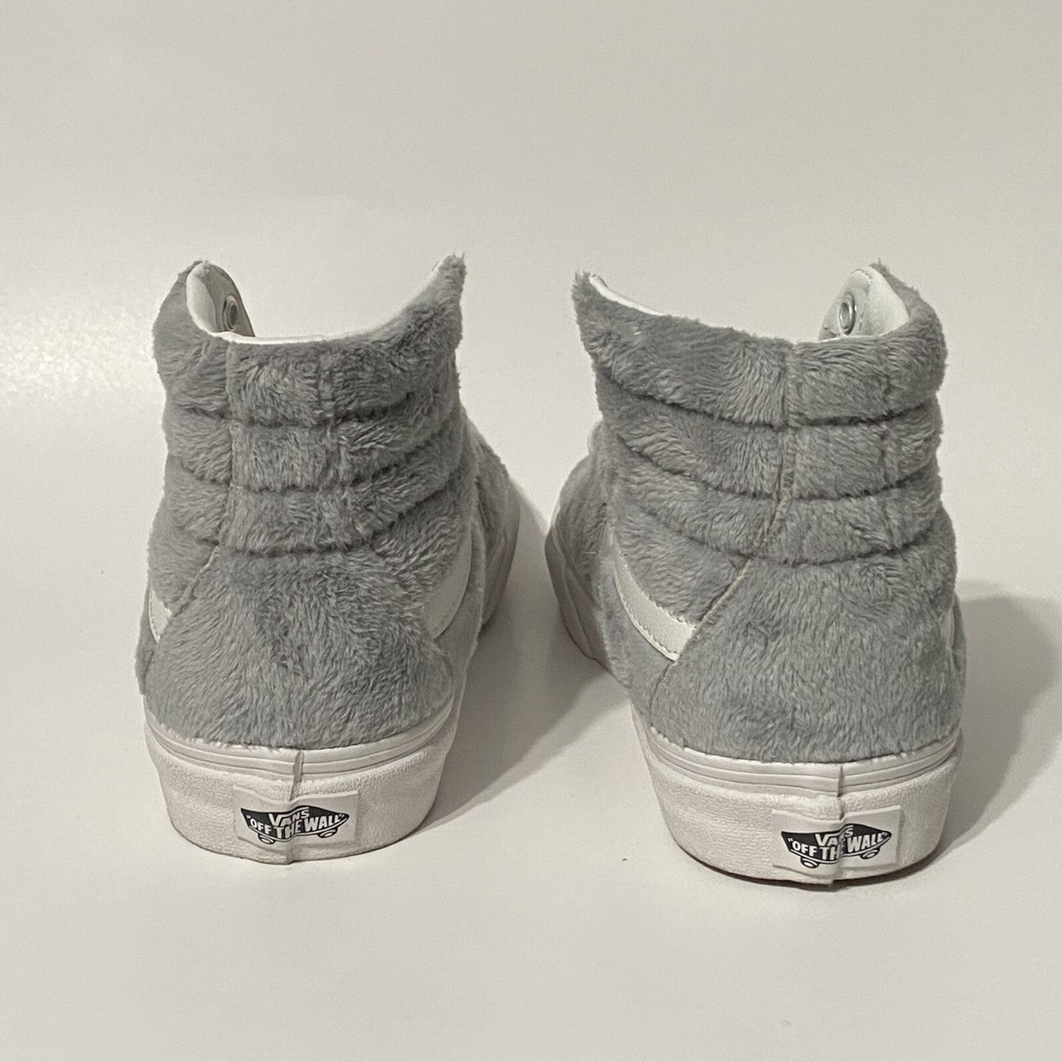 Vans Old Skool Sk8 Hi Women's Size Sherpa Gray Grey White Skate