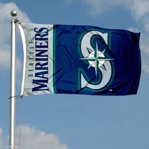 Seattle Mariners Flag Large 3x5 Banner Logo Baseball MLB  FREE SHIPPING - Image 2 of 4