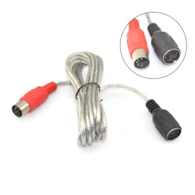 9.8ft 3M MIDI Extension Keyboard Music Cable Male to Female M/F 5 Pin Connector