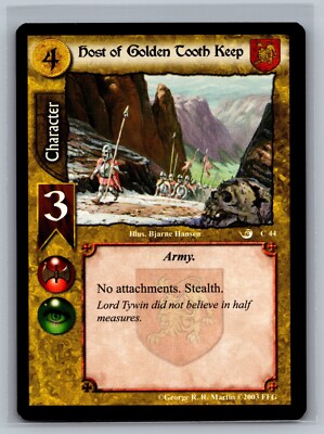 A Game of Thrones CCG Host of Golden Tooth Keep #44 GOT TCG Ice and Fire Edition