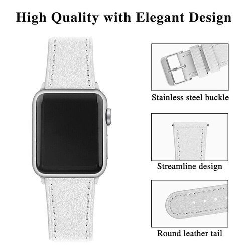 Leder Armband Band für Apple Watch Series 9 8 7 6 5 4 SE 41/44/45mm Ultra 2 49mm - Bild 15 von 57