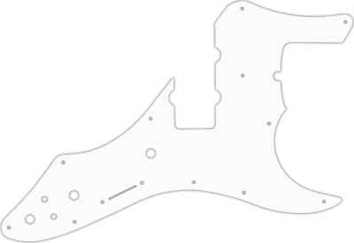 WD Custom Pickguard For Fender Roscoe Beck Signature Jazz Bass #04 White/Blac...