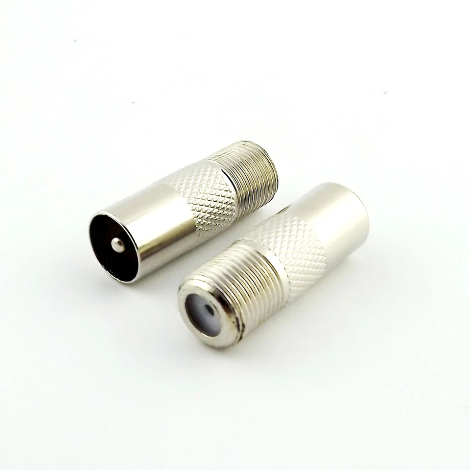 10pcs F Female Jack to TV PAL Male Plug Coaxial RF Connector Adapter Converter - Image 4 of 4