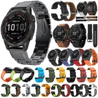 Silicone/Metal Strap For Garmin Fenix 7 7X Pro 6 6X 5 5X 3HR Epix Pro Watch Band
