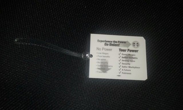 IAM Machinists Union Racing NASCAR Indy Promotional Luggage Tag Photo 