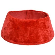 Copri piede base per albero di natale tappetino rosso pelliccia da decorazioni