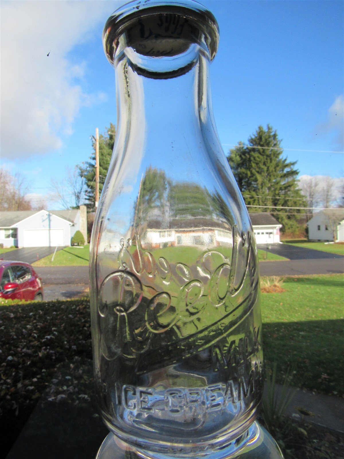 TREP Milk Bottle Reed's Milk Ice Cream Dairy Shamokin PA NORTHUMBERLAND
