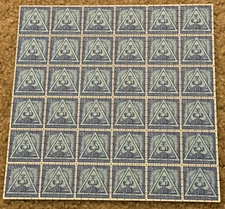 NE PLUS MK ULTRA Blotter Art Print on Blue Paper Metallic Ink Jon Blackburn