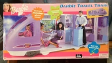 BARBIE TRAVEL TRAIN PLAYSET & TRAVEL TRAIN CONDUCTOR DOLL BRAND NEW FIRST ISSUE