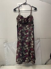 Speechless Brown Floral Strappy Mini Dress juniors size M