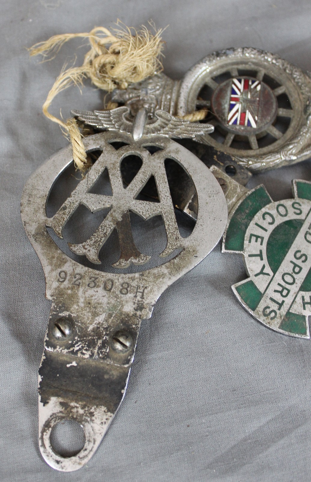 Three Vintage Car Badges eBay