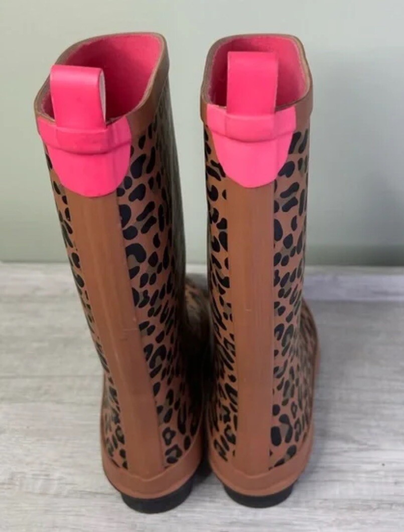Cat n Jack Rain Boots Leopard Animal Print size Womens Boots