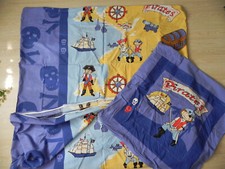 Ido * Jungen Kinder Bettwäsche Piraten 100% Baumwolle * 2m x 1,35m / 80x80