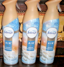 3 FEBREZE Air Room Freshener Sprays CEDAR WOOD WINTER MINT Fragrance