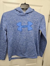 Womens Under Armour Cold Gear BLUE Pullover Hoodie Coldgear Size MEDIUM M