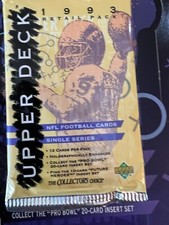 4 packs 1993 UPPER DECK FOOTBALL 12 CARD RETAIL PACKS! PRO BOWL INSERTS MINT