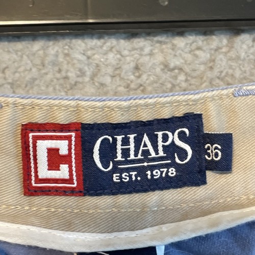 Chaps Mens Performance Stretch Flat Front Shorts Blue Size 36 - Picture 6 of 15