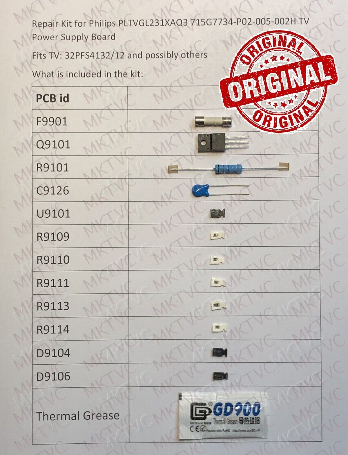 [PH6] Kit réparation TV Philips 715G7734-P0x-005-002H