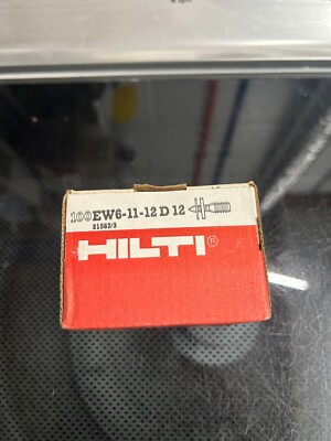 100-count box HILTI EW6-11-12 D12 CONCRETE Threaded STUD ANCHOR FASTENERS